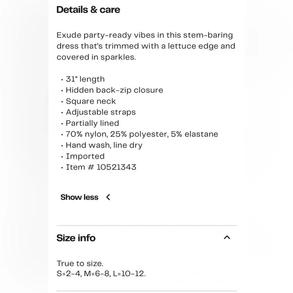 Lush Sparkle Lettuce Edge Minidress - Picture 7 of 7